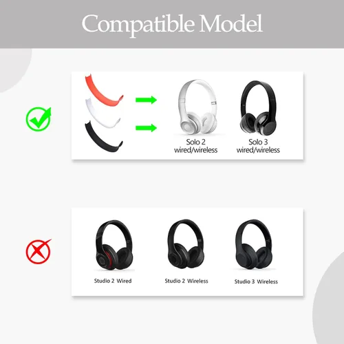 Vista 5 de Cojín de goma de espuma para auriculares Solo 2.0 Solo 3.0 (negro)
