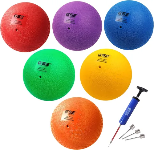 Vista 25 de GSE Games & Sports Expert Pelotas inflables para parque infantil, kickball, pelota de Dodge con rebote, balonmano. Ideal para 4 juegos de pelota