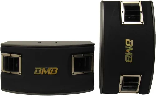 Vista 2 de BMB CSV-450 500W 10" 3 vías Bass Reflex Altavoces (par) con 2 soportes de trípode resistentes