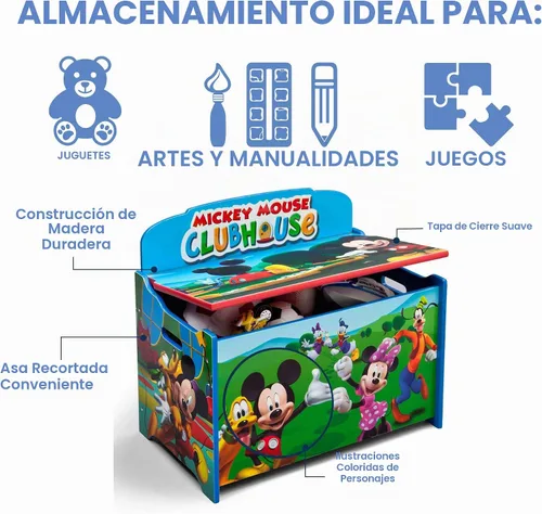 Vista 3 de Delta Children Caja de juguetes de lujo, Mickey Mouse de Disney Disney Mickey Mouse