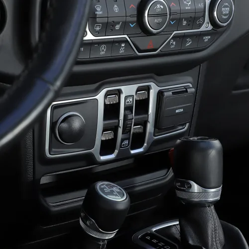 Vista 7 de CheroCar Cubierta de botón para interruptor de ventana Jeep JL, accesorios interiores para Jeep Wrangler JL JLU 2018-2022, Gladiator JT 2020-2022