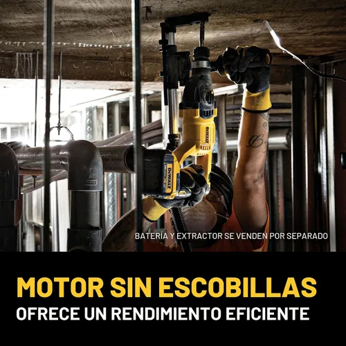 Vista 7 de DEWALT Martillo giratorio inalámbrico de 20 V MAX SDS Plus de 1 pulgada con mango en D, solo herramienta desnuda (DCH133B)