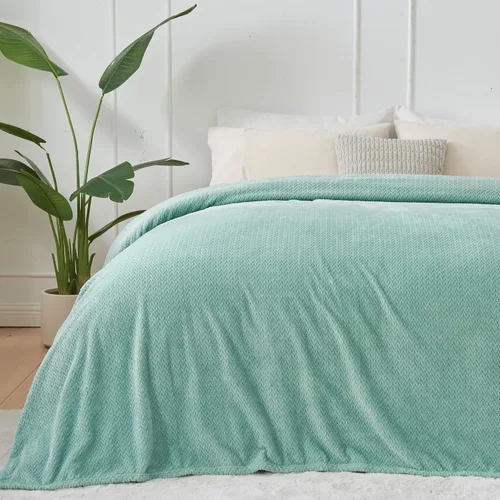 Vista 72 de NEWCOSPLAY Manta de Tiro Súper Suave Aqua Franela Sedosa Premium Fleece con Patrón de Hojas Ligera Manta de Cama para Uso en Todas las Estaciones