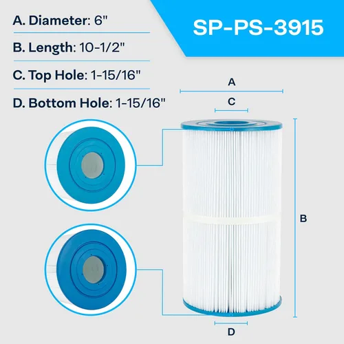 Vista 2 de SpiroPure Reemplazo para Unicel C-6430 C-6330 Pleatco PWK30 Filbur FC-3915 Hot Springs Spas 31489 71825 Cartucho de repuesto para filtro de piscina