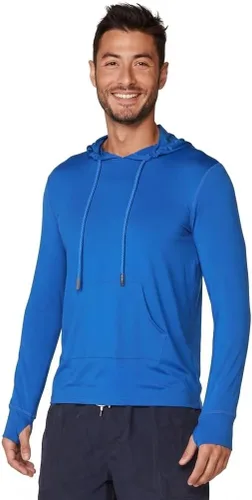 Vista 24 de INGEAR Sudadera con capucha UPF 50+ para hombre, ligera, con protección UV, de secado rápido, absorbe la humedad, con bolsillo Negro