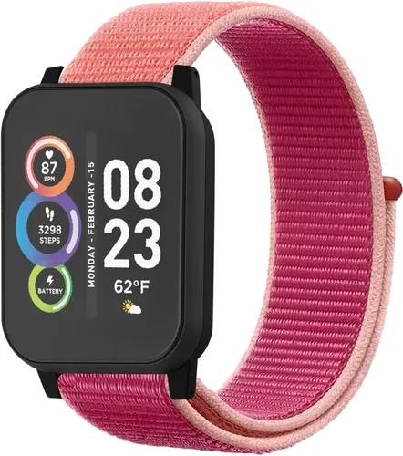 Vista 6 de BlackPro Compatible con correas de reloj iTech Fusion 2 / iTech Fusion 2R, diseño de velcro de nailon, transpirable y ajustable con pasadores