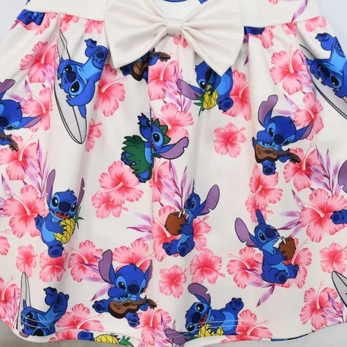 Vista 4 de xikcomjr Lindo vestido de niña de dibujos animados vestido casual de verano anime fiesta de cumpleaños vestido hasta 2-8 años