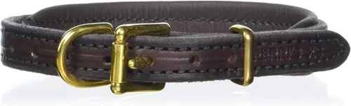 Vista 9 de Perri's Collar de perro de cuero acolchado en colores metálicos y no metálicos Negro/Negro
