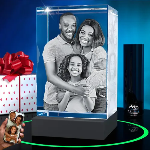 Vista 18 de ArtPix 3D Foto de cristal, regalos personalizados de Navidad para esposa, mujer, mamá, ella, él, hombres, madre, abuela, gran regalo personalizado