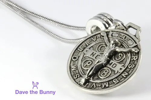 Vista 9 de Medallas de Dan Benito - Collar de medalla de San Benito o collar de cruz para hombres como collar de protección para protección contra el mal