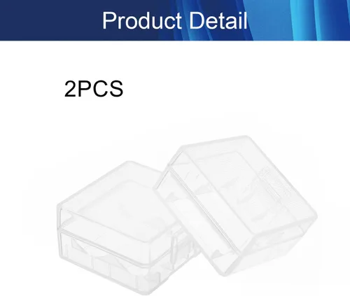 Vista 4 de Auniwaig Caja de almacenamiento de batería de 2 piezas, caja de batería 18350, caja de almacenamiento organizadora de baterías, soporte de caja