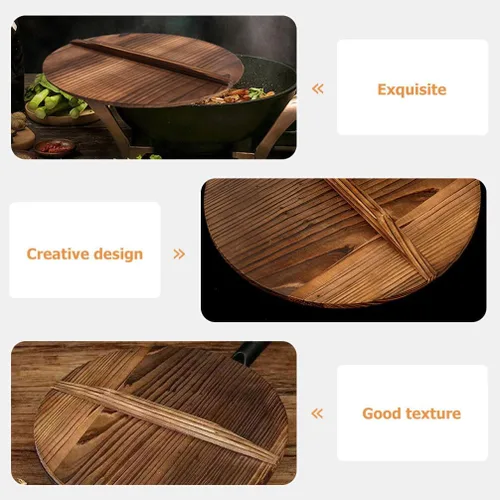 Vista 7 de Luxshiny Wok tapa de cocina herramienta olla hogar chapoteo wok pan tapa cocina asiática
