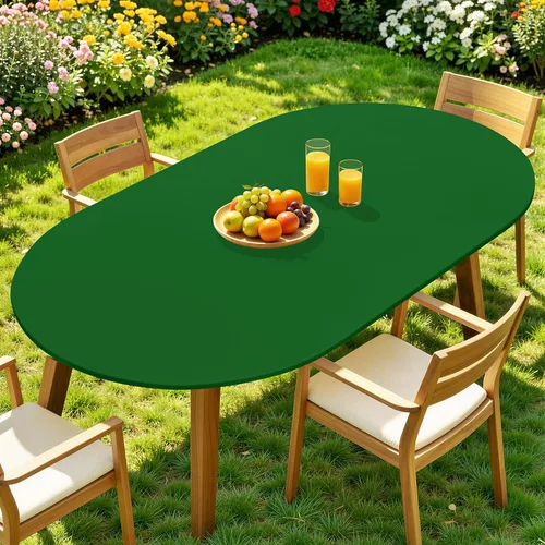 Vista 56 de Moosfor Mantel redondo de elastano, elástico ajustable impermeable para mesas de 18 a 24 pulgadas, mantel de picnic elástico lavable para Azul