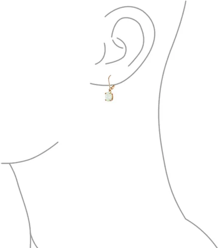 Vista 3 de Aretes clásicos con forma de círculo, solitario, fuego, naranja, rosa, azul, blanco, ópalo colgante, palanca, para mujeres y adolescentes, plata