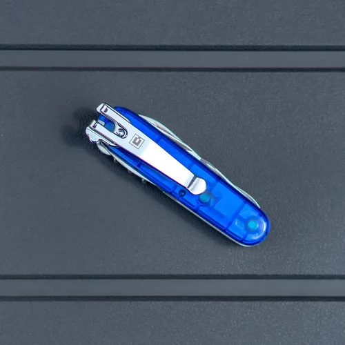 Vista 4 de SwissQlip Clip de bolsillo de transporte profundo compatible con modelos de cuchillo Victorinox Swiss Army de 91 mm (cromo)