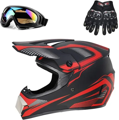 Vista 10 de Youth Off-Road Motorcycle Helmets,Children's Helmets for Off-Road Motorcross and Mountain Bikes,Comfortable and Light Weight, DOT Quality