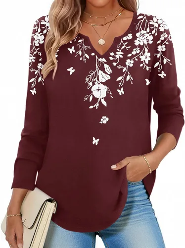 Vista 24 de Zeagoo Camisas de manga larga para mujer, blusas casuales con cuello en V