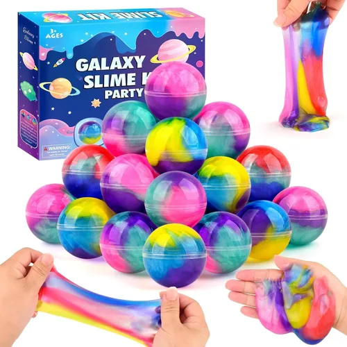 Vista 7 de Kit de slime transparente, paquete de 5 unidades de limo de cristal crujiente con purpurina, regalos de fiesta, juguete para aliviar el estrés