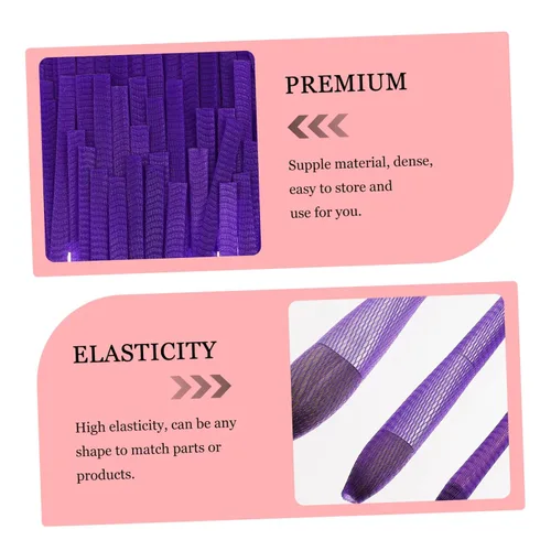 Vista 8 de MERRYHAPY Neto maquillaje cepillo cubierta cerdas protector PE material fácil de usar 150pcs cantidad esencial para viajes
