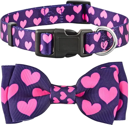 Vista 9 de Collar para perro con bandera estadounidense con pajarita, 4 de julio, para perros grandes, medianos y pequeños