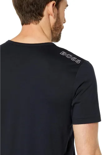 Vista 4 de BOSS Camiseta con cuello en V con logotipo pequeño para hombre marino