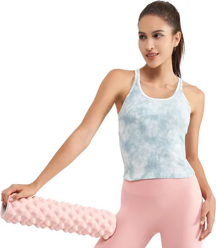 Vista 92 de sphinx cat - Camiseta corta de entrenamiento para mujer, camiseta sin mangas, acanalada, con espalda cruzada y brasier integrado