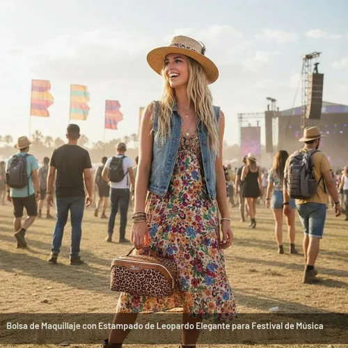 Vista 8 de BOYATU Bolsa de maquillaje de viaje para mujer: 3 en 1 modular con estampado de leopardo para viajes de 3 a 15 días - Neceser impermeable de cuero