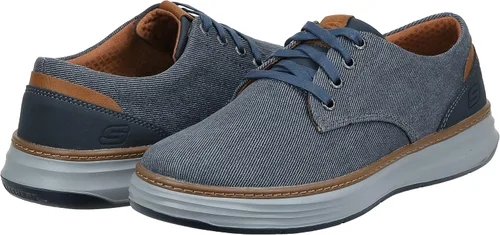 Vista 3 de Skechers de lona Moreno Oxford para hombre