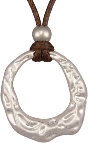 Vista 20 de Jeilwiy Collar de cuero para mujer, collar funky, gargantilla de cuerda con colgante, joyería de estilo bohemio