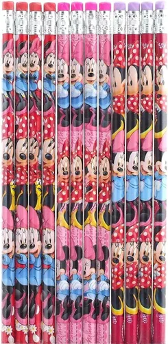 Vista 2 de Disney Minnie Mouse - Paquete de 12 lápices de madera con licencia auténtica