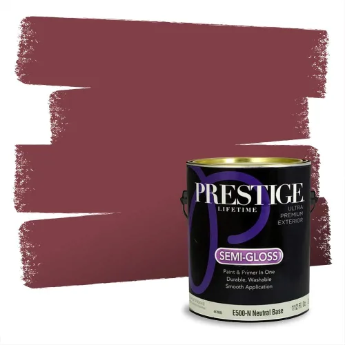 Vista 491 de Prestige Paints Pintura exterior e imprimación en uno, 1 galón, plano, coincidencia comparable de Valspar* Amber Rose*
