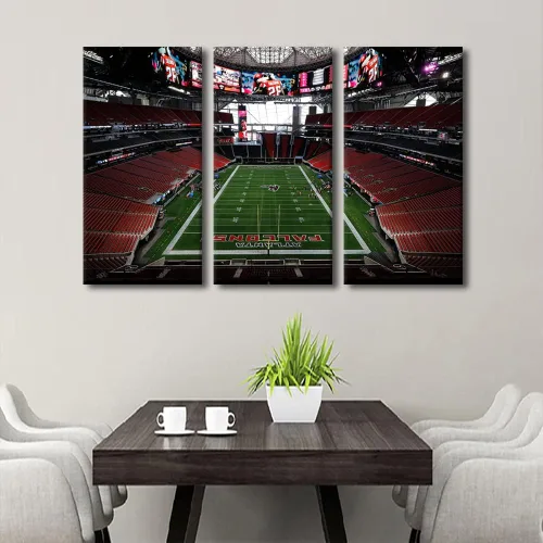 Vista 22 de Lincoln - Lienzo decorativo para pared, diseño de campo financiero de Filadelfia, paisaje de estadio de fútbol de Filadelfia, decoración de pared