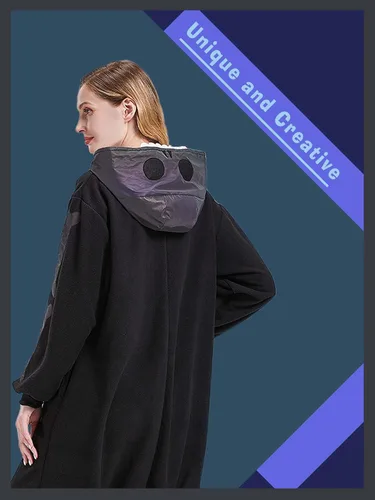 Vista 4 de Pijama mameluco para adultos, disfraz unisex de animales de Halloween, ropa de dormir para hombres y mujeres, traje de cosplay cómodo y divertido
