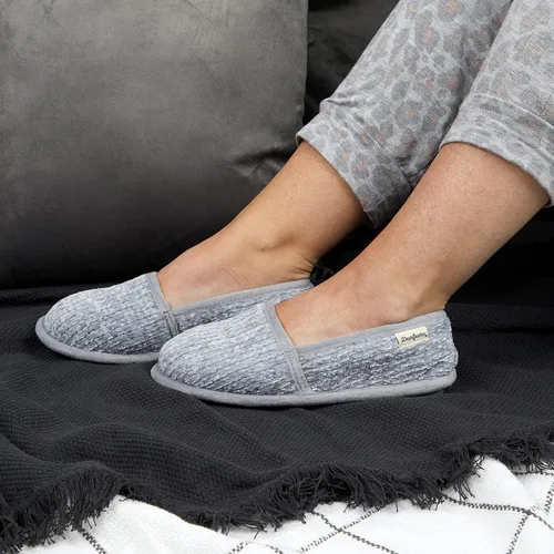 Vista 2 de Dearfoams - Pantuflas de chenilla para mujer