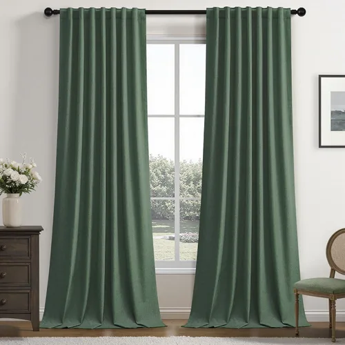 Vista 73 de UHITECH Short Blackout Curtains for Bedroom 24 Inch Long 2 Panels, Beige