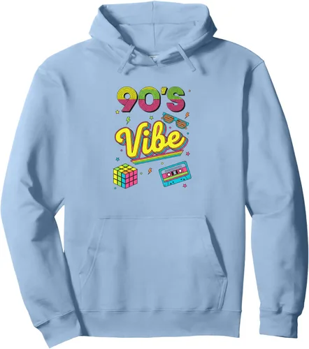 Vista 5 de 90s Nostalgia Retro Apparel - 90'S Vibe Retro Pullover Hoodie Negro
