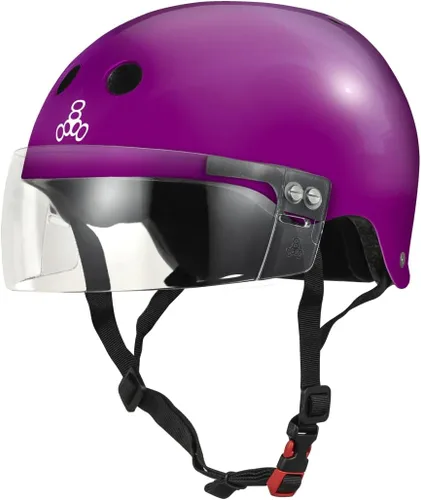 Vista 13 de Triple Eight El casco certificado Sweatsaver con visera para Roller Derby, Skateboarding y BMX