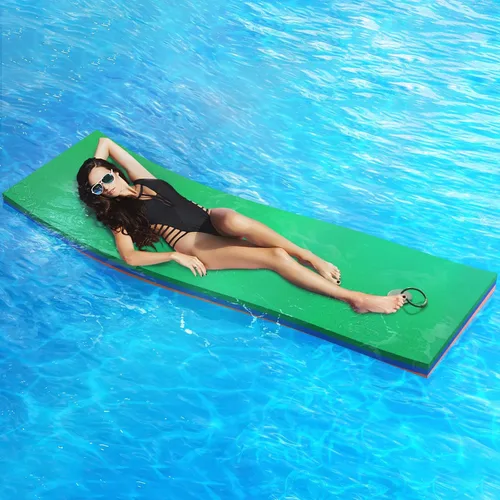 Vista 3 de MADOG - Tapete de agua flotante para exteriores de 6 x 2 pies para adultos, playa, lago, océano, piscina, tamaño grande, 3 capas, resistente a