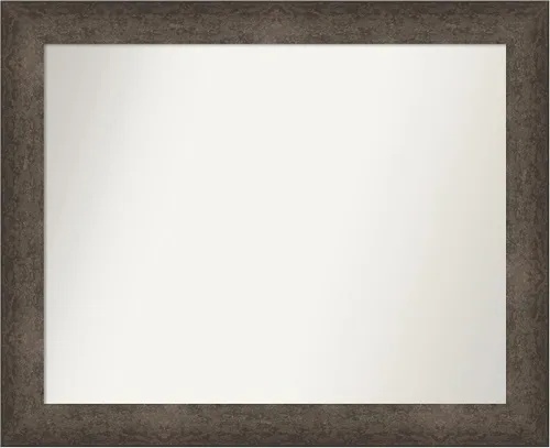Vista 473 de Amanti Art Espejo de pared personalizado no biselado (25 x 25 pulgadas), marco de bronce acentuado, varios tamaños personalizados, espejo de baño
