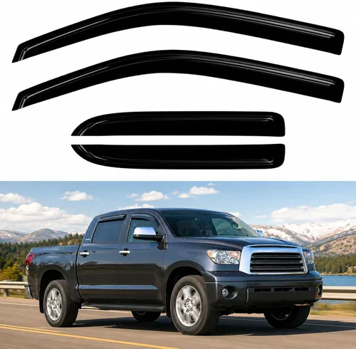 Vista 53 de 4 protectores de lluvia para Chevy Equinox 2010-2017, viseras de ventana, deflectores, parasoles, cinta de ventilación en canal hacia fuera