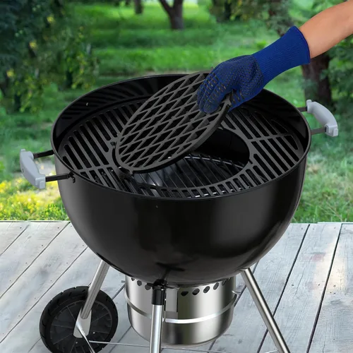 Vista 3 de Skyflame Charkettle - Rejilla de hierro fundido 2 en 1 de 21.5 pulgadas de repuesto para parrilla, sistema de barbacoa gourmet, compatible