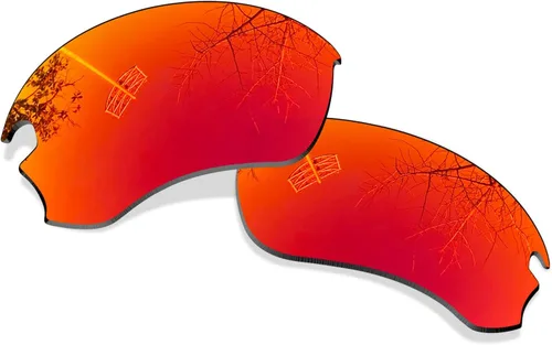 Vista 8 de 4 pares de lentes de repuesto polarizadas para Oakley Si Speed Jacket - Negro+Azul+Plata+Rojo, Negro, titanio, rojo fuego y azul hielo, talla única