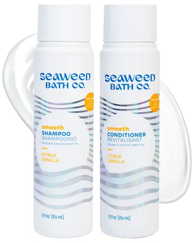 Vista 11 de Seaweed Bath Co. - Juego de champú y acondicionador de equilibrio - Menta de eucalipto - Cuidado nutritivo del cabello con vitamina E, aceite