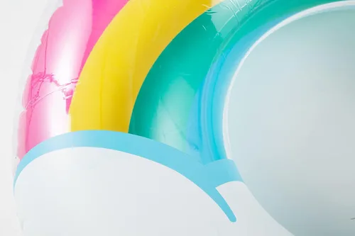 Vista 5 de BigMouth Inc. Tubo flotante inflable de más de 5 pies de ancho, anillo de natación, decoración de fiesta de piscina de verano al aire libre