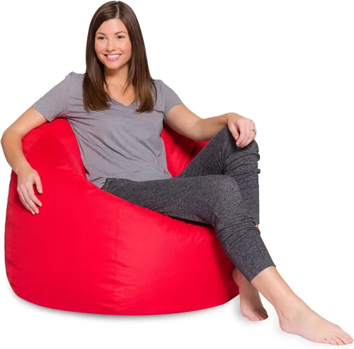Vista 24 de Posh Creations - Sillón puff para niños, adolescentes y adultos, incluye funda extraíble y lavable a máquina, tamaño mediano de 27 pulgadas, lona