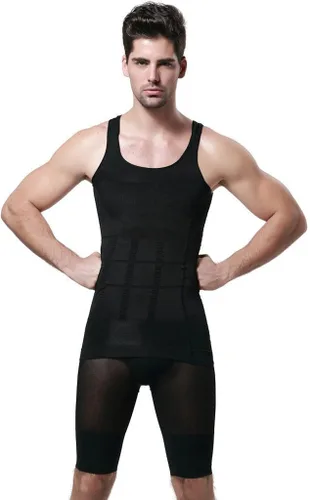 Vista 6 de GKVK Mens adelgazar cuerpo Shaper chaleco camisa Abdomen Slim