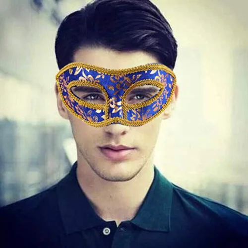 Vista 6 de Youthful 14 máscaras retro unisex, máscaras de media cara, máscaras para fiesta, máscaras venecianas vintage, máscaras de baile de graduación