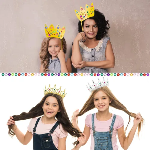 Vista 4 de Gem 1392 calcomanías autoadhesivas con diamantes de imitación para manualidades, 12 formas adecuadas para manualidades, cuerpo, uñas, maquillaje