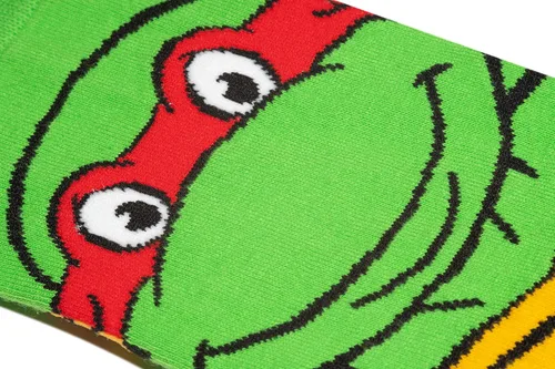 Vista 3 de Odd Sox, Nickelodeon TMNT Teenage Mutant Ninja Turtles, 90's Cartoon, Fun Socks