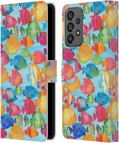 Vista 16 de Head Case Designs Officially Licensed Paul Brent Agate Mermaid Coastal Leather Wallet Case Compatible with Samsung Galaxy A73 5G (2022)